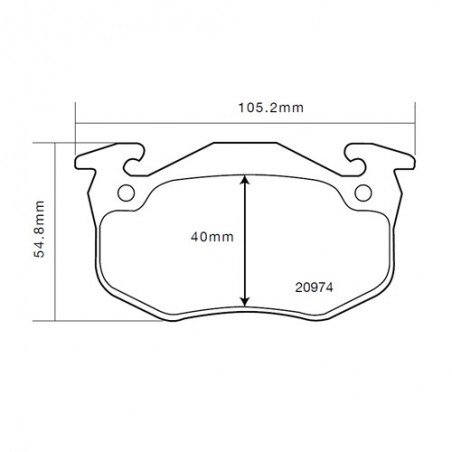 Brembo Sport HP2 07B31513 Renault 19 I Chamade (L53_)  Post.