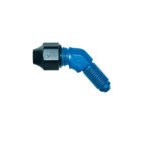 Raccordo alluminio passaparete 45° - JIC 9/16 x 18