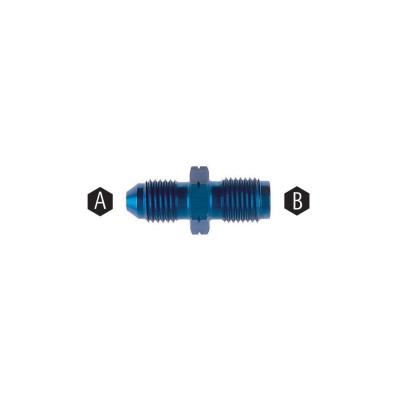 Adattatore JIC-Metrico concavo alluminio dritto - maschio-maschio 1 5/16 x 12