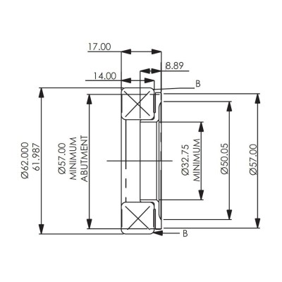 Cuscinetto reggispinta AP Racing 32,75 mm alta velocità flat face