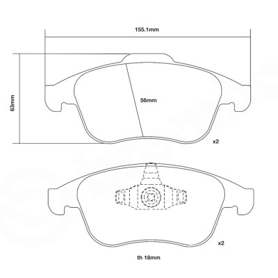 Brembo Sport HP2 07D43568 Renault Clio IV (BH)