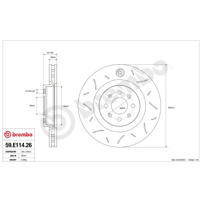 DISCHI FRENO ANTERIORE FRONT BRAKE DISC BREMBO PER LANCIA DELTA