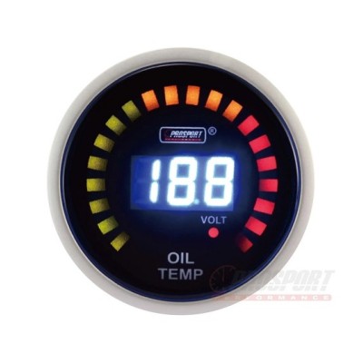 Prosport Serie 2 in 1 Temperatura Olio / Voltmetro  52mm