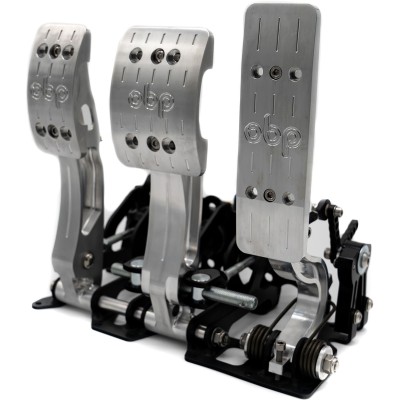 Obp 3 Pedal Race Series Floor Mounted Silver