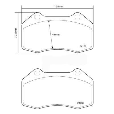Brembo Sport HP2 07B31421 Abarth 500 / 595 / 695 (312_) - C
