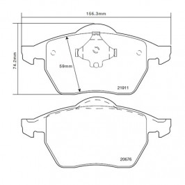 Brembo Sport HP2 07B31427 Audi TT (8N3)