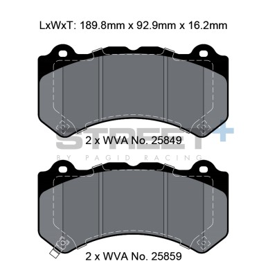 Pagid Street+ Jeep Grand Cherokee IV (WK, WK2)  Ant.