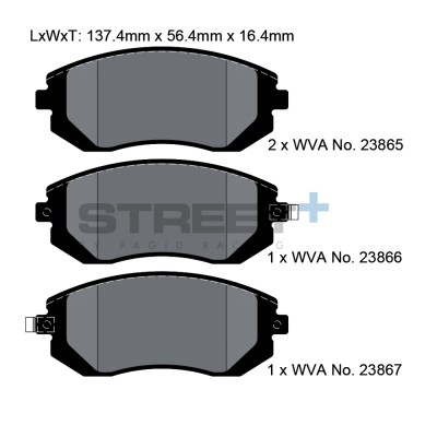Pagid Street+ Subaru Impreza Hatchback (GP_) Ant.