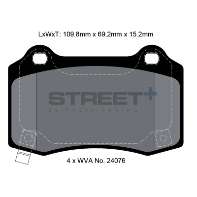 Pagid Street+ Chrysler 300 C Touring (LX, LE) Post.