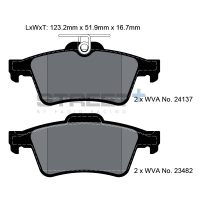 Pagid Street+ Citroen C5 III (RD_) Post.